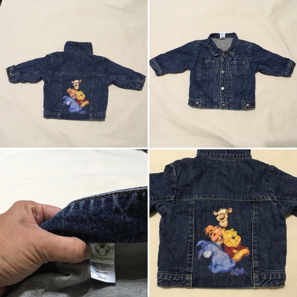 Disney Other - Disney Pooh & friends jeans jacket SZ 12-18 lined